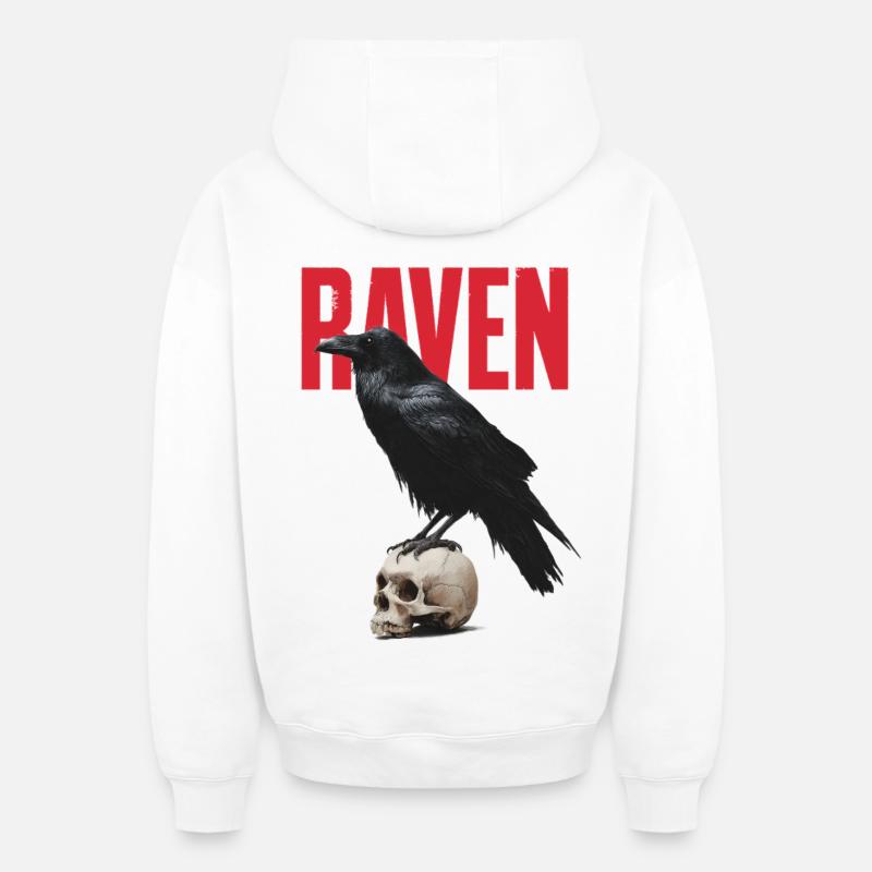 Rave - Sweat à capuche unisexe zippé oversize épais SPREAD - blanc