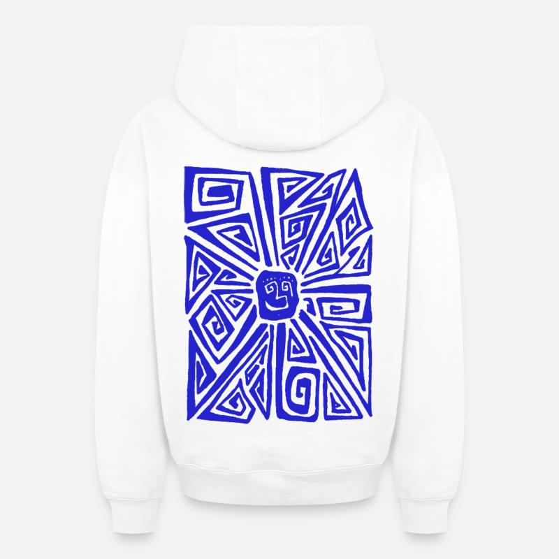 FREMDE SONNE - Oversized Heavyweight Unisex Zip Hoodie - Weiß