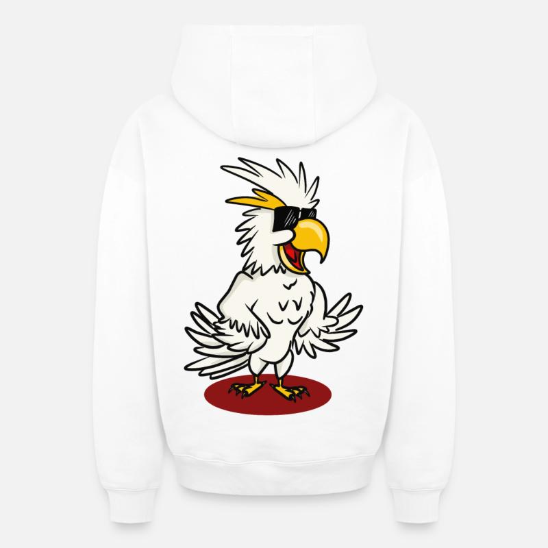 Kakaroo - Sweat à capuche unisexe zippé oversize épais SPREAD - blanc