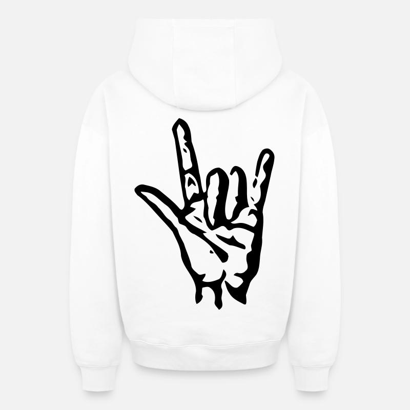 Cool - Sweat à capuche unisexe zippé oversize épais SPREAD - blanc