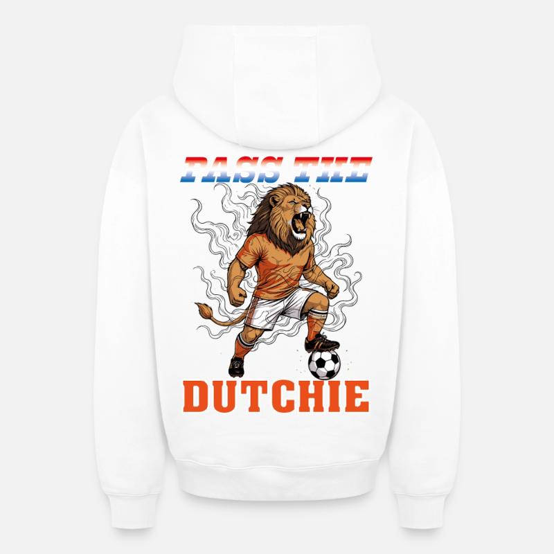 OPtheD - Sweat à capuche unisexe zippé oversize épais SPREAD - blanc