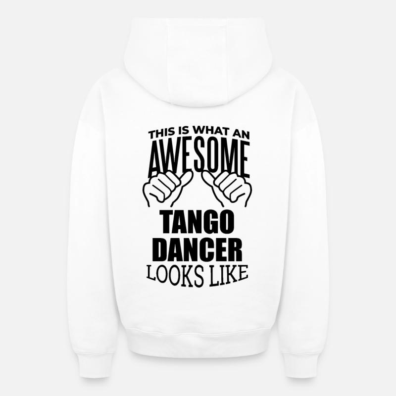 Tango - Oversized Heavyweight Unisex Zip Hoodie - Weiß