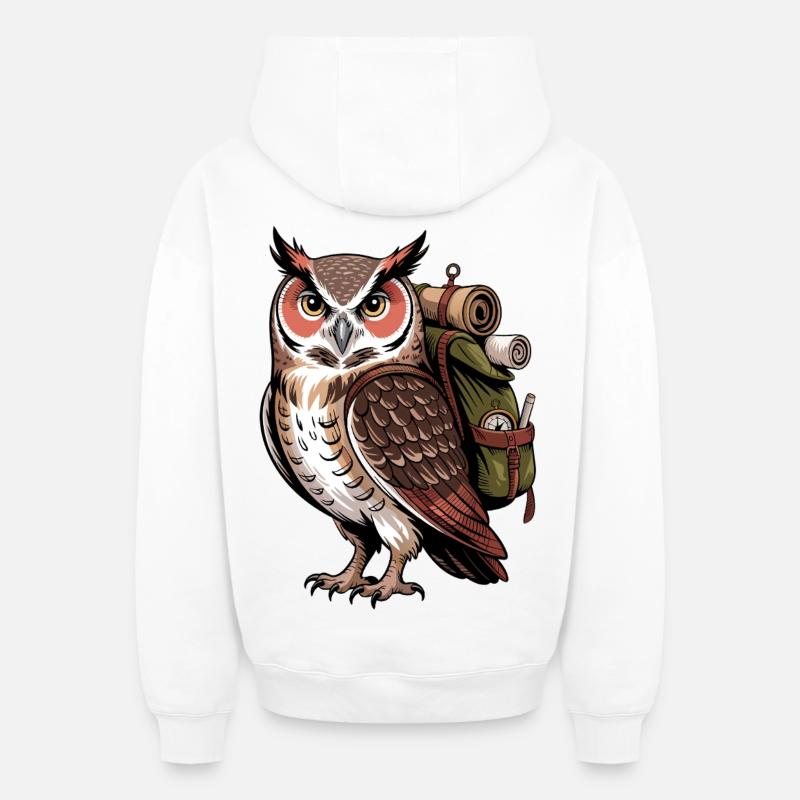 Waldabenteuer Eulenruf - Oversized Heavyweight Unisex Zip Hoodie - Weiß