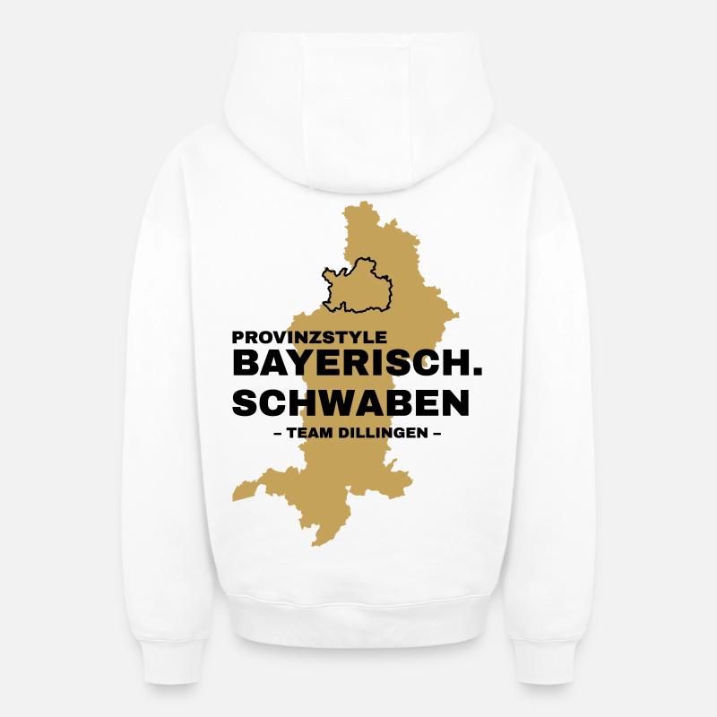 Souabe | DILLINGEN - Sweat à capuche unisexe zippé oversize épais SPREAD - blanc
