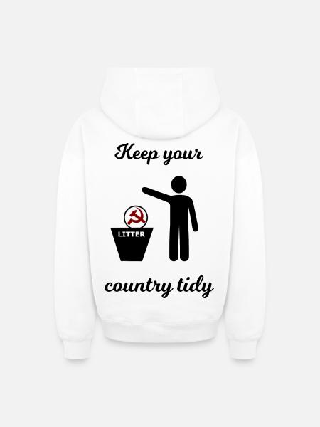 Socialism and Capitalism Funny - Oversized Heavyweight Unisex Zip Hoodie - white