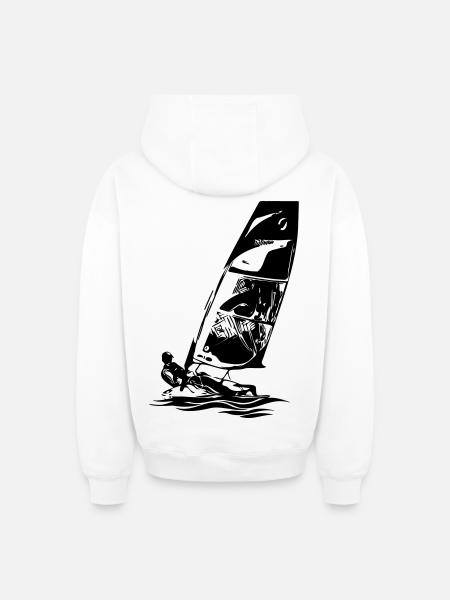 Open Skiff Sailing dinghy Sailboat Regatta sailing Kids - Oversized Heavyweight Unisex Zip Hoodie - white