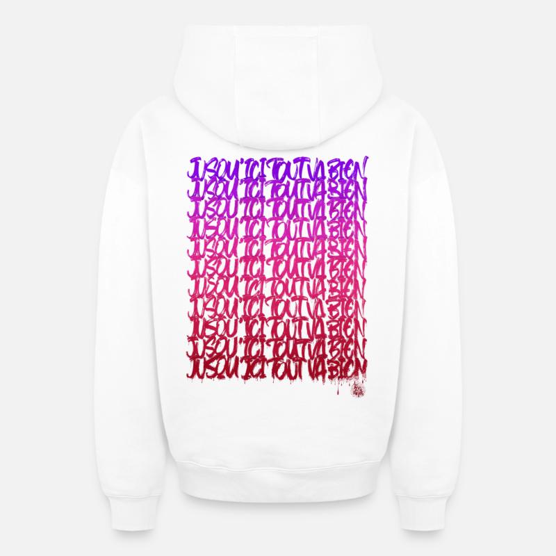 So weit so gut - Oversized Heavyweight Unisex Zip Hoodie - Weiß