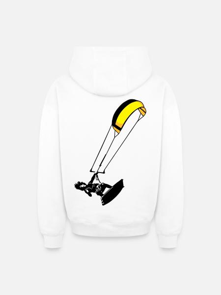 kite-surf - Oversized Heavyweight Unisex Zip Hoodie - white