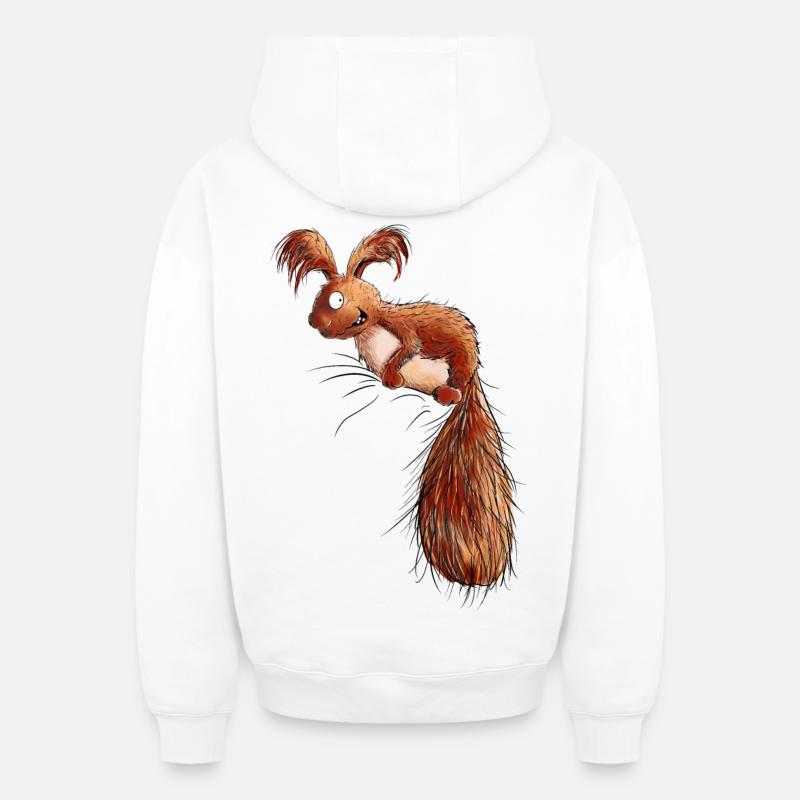 Drolliges Eichhörnchen Wildtier - Oversized Heavyweight Unisex Zip Hoodie - Weiß