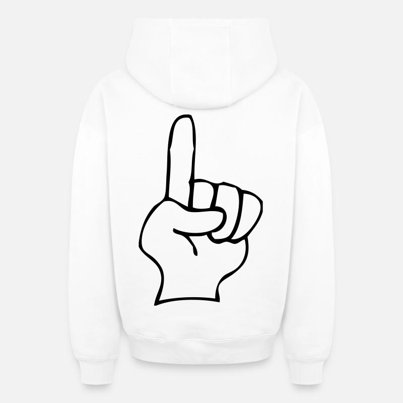 Index - Sweat à capuche unisexe zippé oversize épais SPREAD - blanc