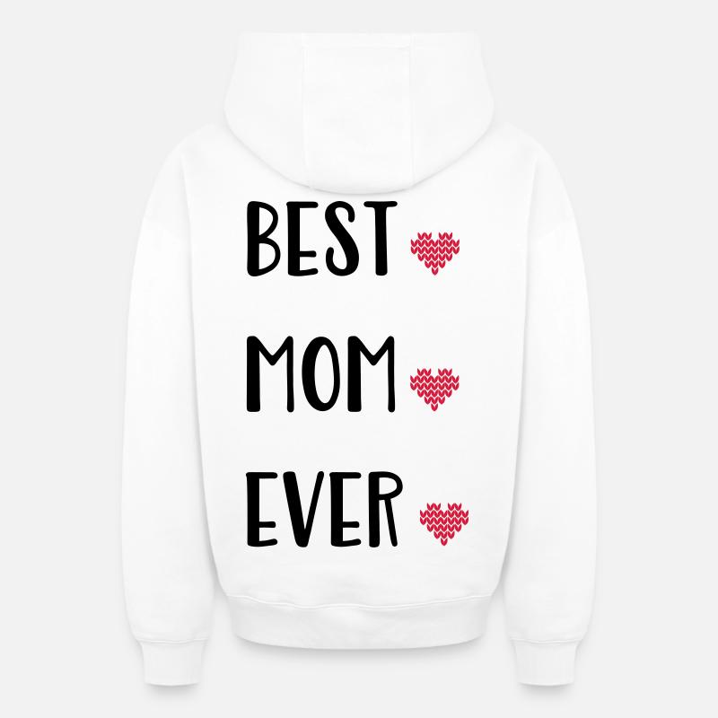 La mère - Sweat à capuche unisexe zippé oversize épais SPREAD - blanc