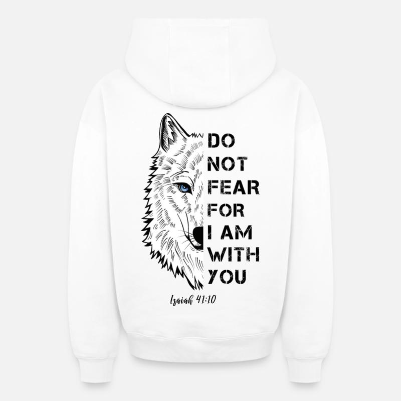 Citation religieuse - Sweat à capuche unisexe zippé oversize épais SPREAD - blanc