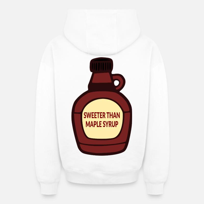 Ahornsirup Süßes Kompliment - Oversized Heavyweight Unisex Zip Hoodie - Weiß
