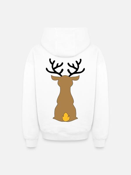 Noël - Sweat à capuche unisexe zippé oversize épais SPREAD - blanc