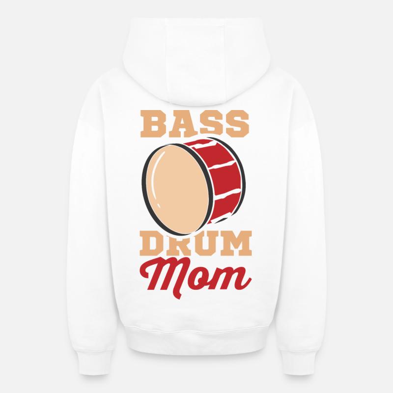 Mère batteuse basse - Sweat à capuche unisexe zippé oversize épais SPREAD - blanc