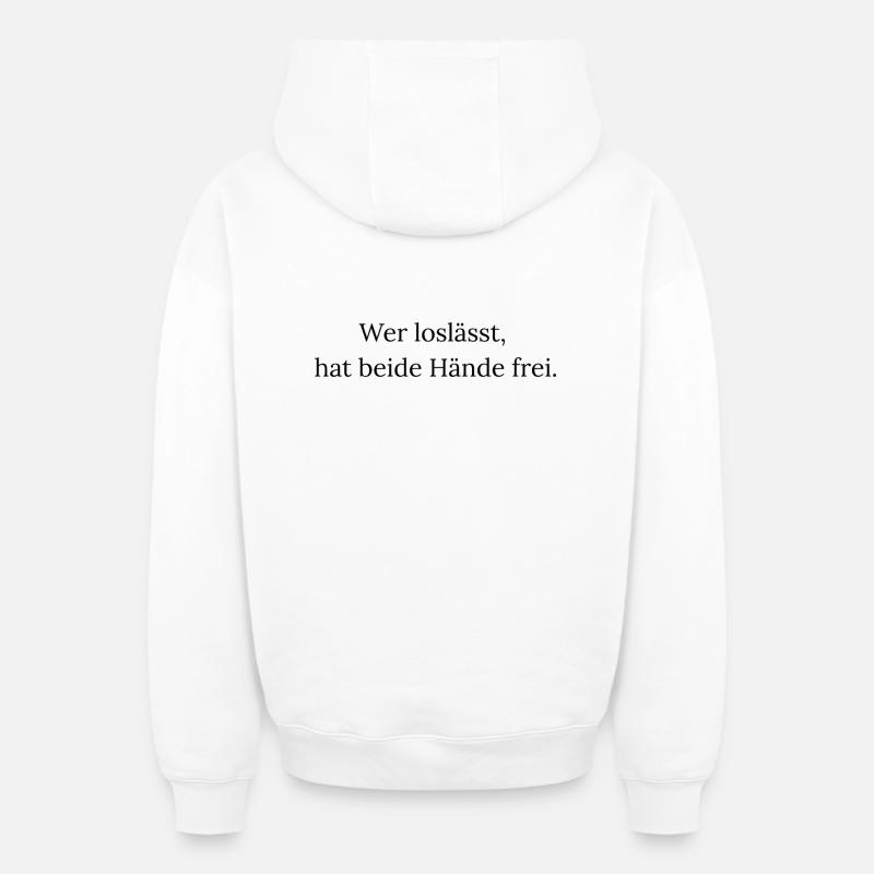 Belle citation - Sweat à capuche unisexe zippé oversize épais SPREAD - blanc