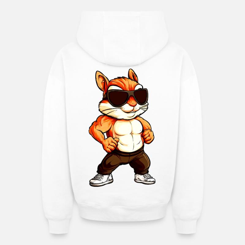 Cool tamia - Sweat à capuche unisexe zippé oversize épais SPREAD - blanc