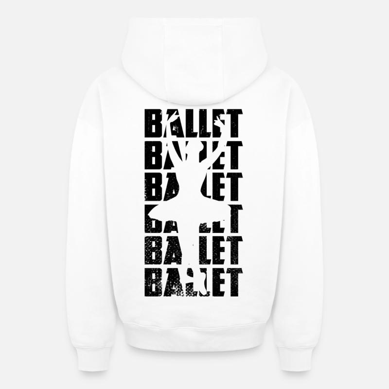 Ballet - Sweat à capuche unisexe zippé oversize épais SPREAD - blanc