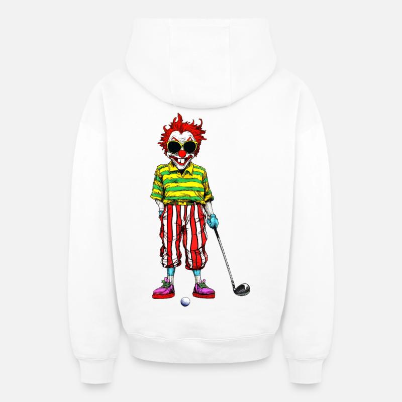 Golf Clown - Sweat à capuche unisexe zippé oversize épais SPREAD - blanc