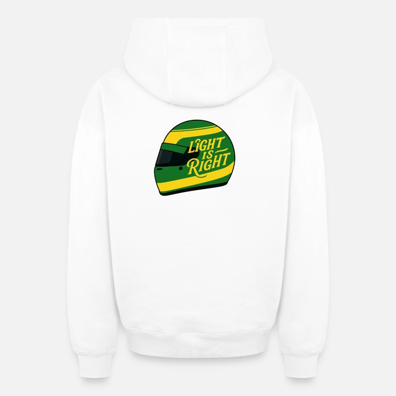 Light is right - Sweat à capuche unisexe zippé oversize épais SPREAD - blanc
