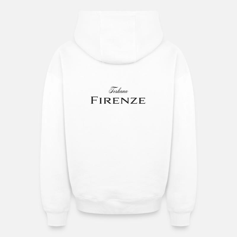 Firenze - Sweat à capuche unisexe zippé oversize épais SPREAD - blanc