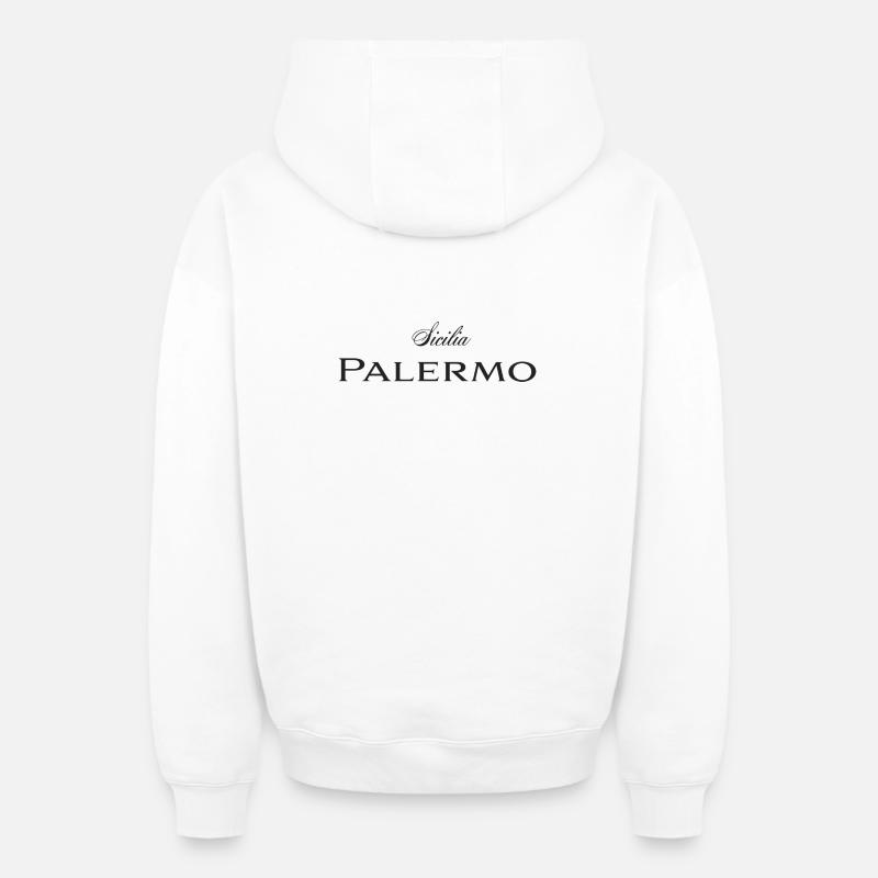 Palermo - Oversized Heavyweight Unisex Zip Hoodie - Weiß