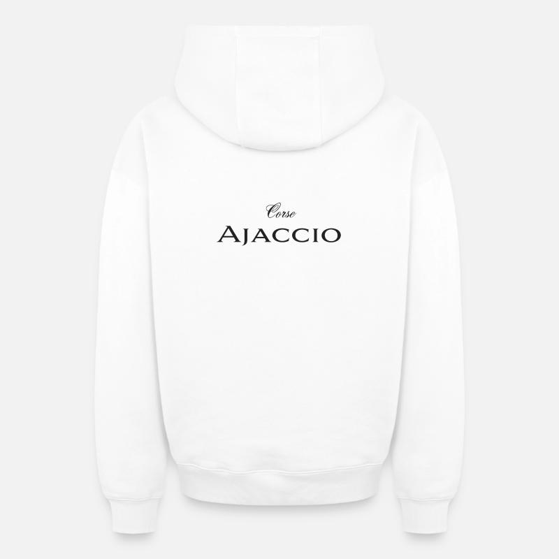 Ajaccio - Sweat à capuche unisexe zippé oversize épais SPREAD - blanc