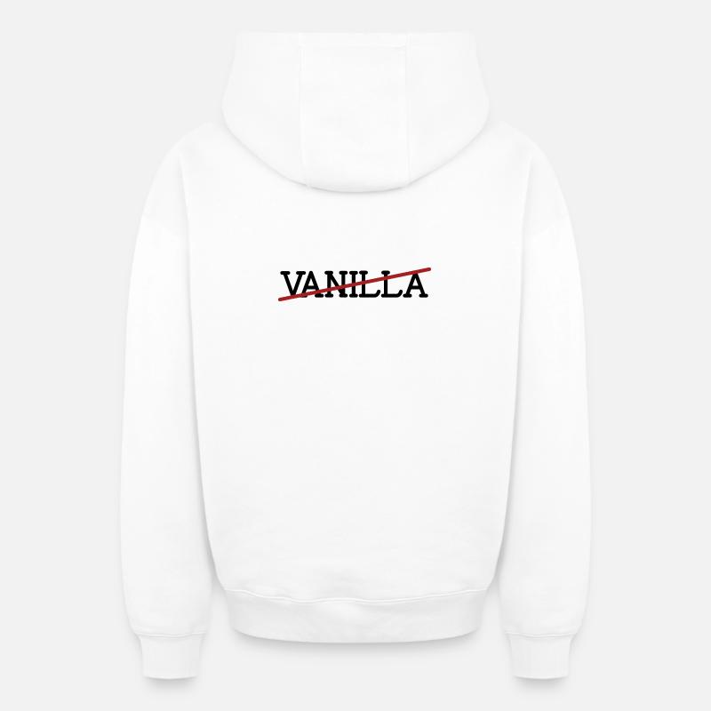 Pas de vanille - Sweat à capuche unisexe zippé oversize épais SPREAD - blanc