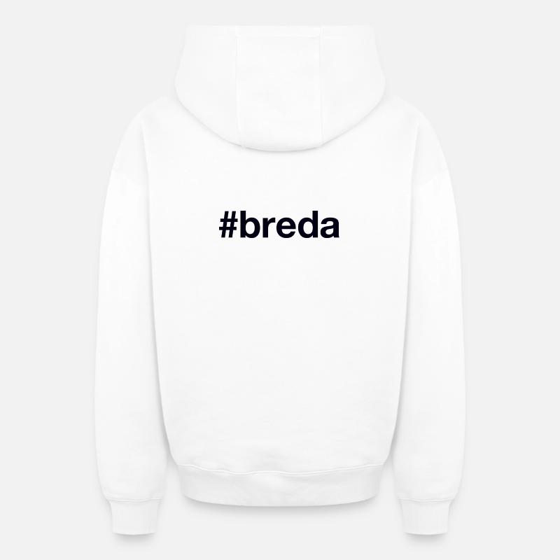 BREDA Pays-Bas Niederlande - Sweat à capuche unisexe zippé oversize épais SPREAD - blanc