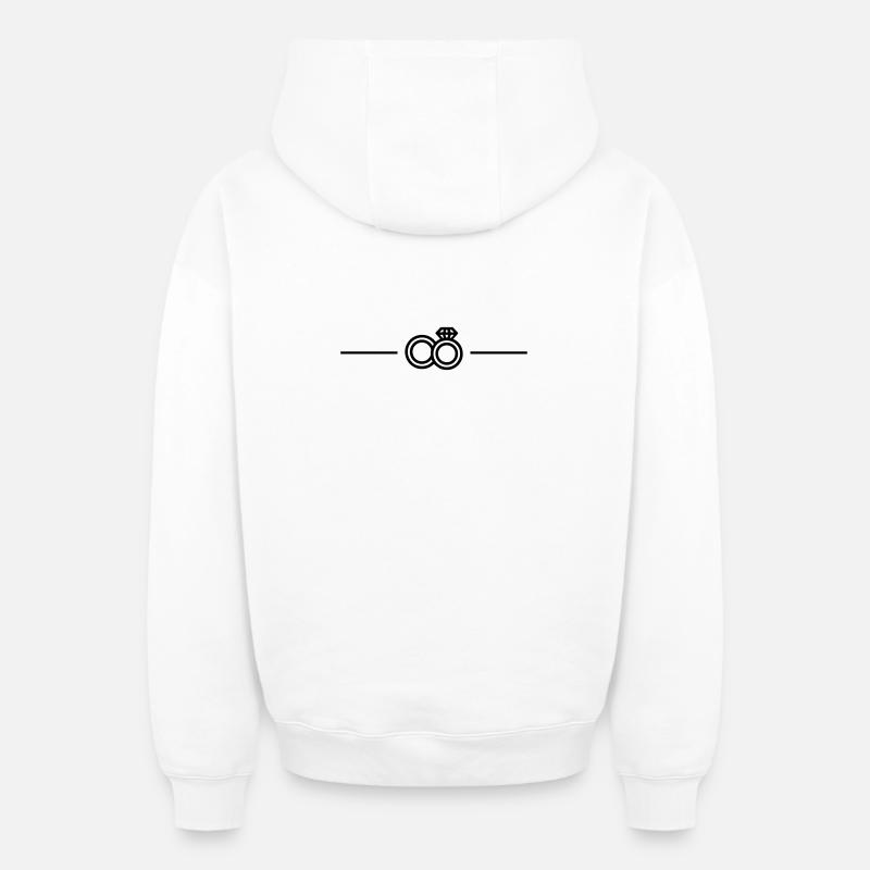 Alliances - Sweat à capuche unisexe zippé oversize épais SPREAD - blanc