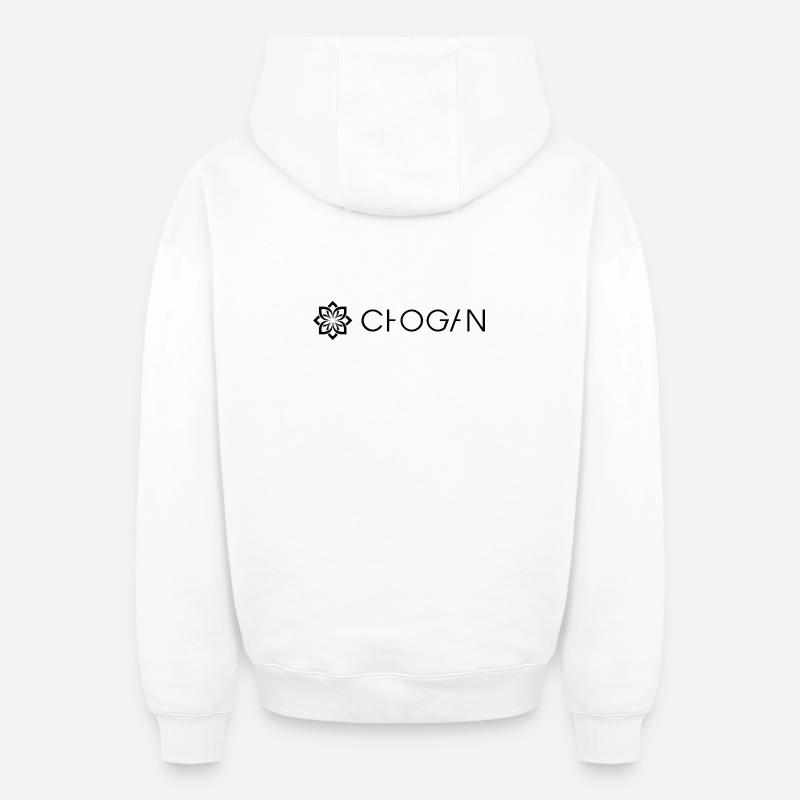 Chogan - Sweat à capuche unisexe zippé oversize épais SPREAD - blanc
