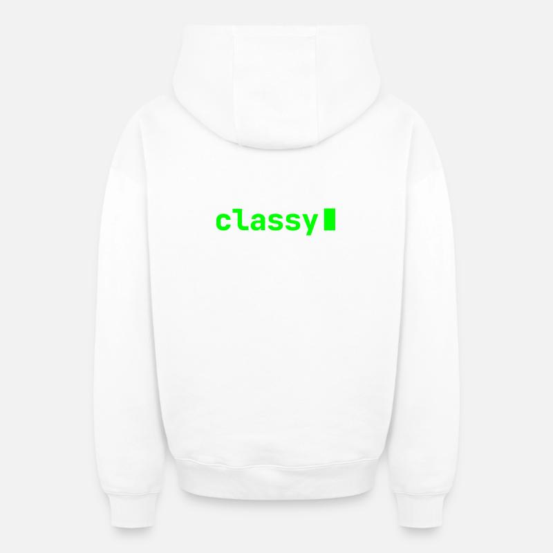 classy | Developer mood - Oversized Heavyweight Unisex Zip Hoodie - white