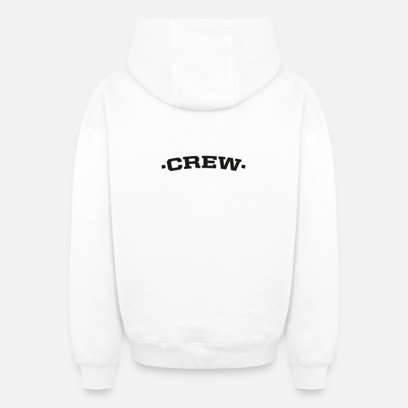 crew - Oversized Heavyweight Unisex Zip Hoodie - Weiß