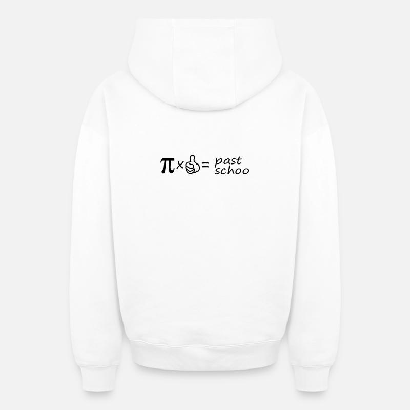 past_schoo - Sweat à capuche unisexe zippé oversize épais SPREAD - blanc