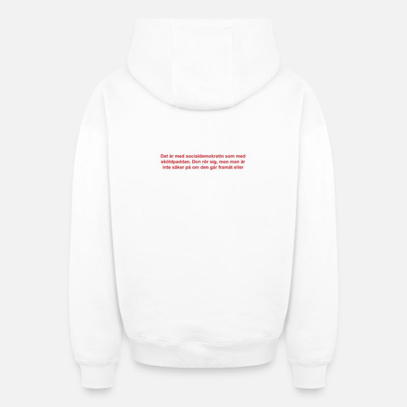 Texte des sociaux-démocrates - Sweat à capuche unisexe zippé oversize épais SPREAD - blanc