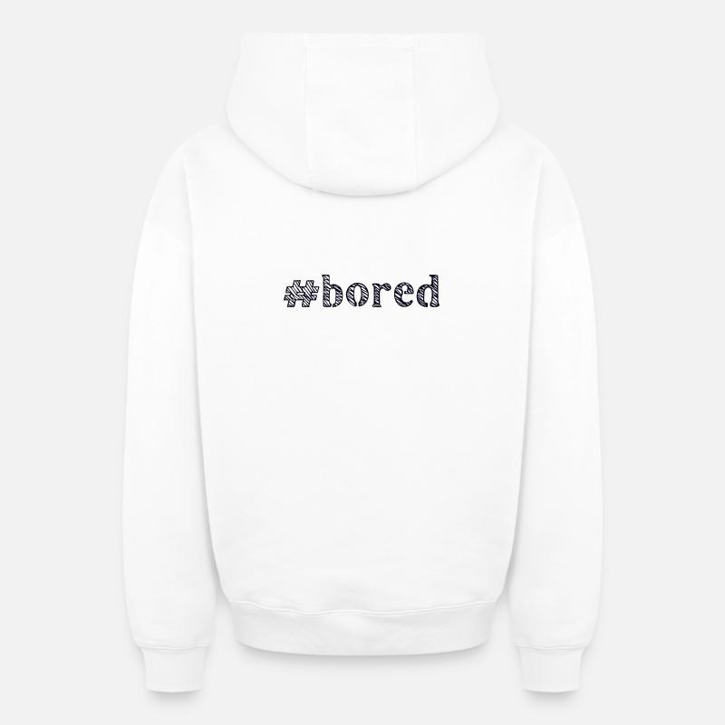 alésage ennuyé - Sweat à capuche unisexe zippé oversize épais SPREAD - blanc