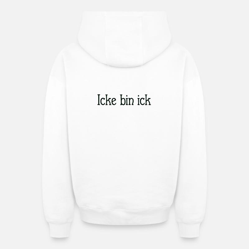 Icke bin ick Berlin - Sweat à capuche unisexe zippé oversize épais SPREAD - blanc