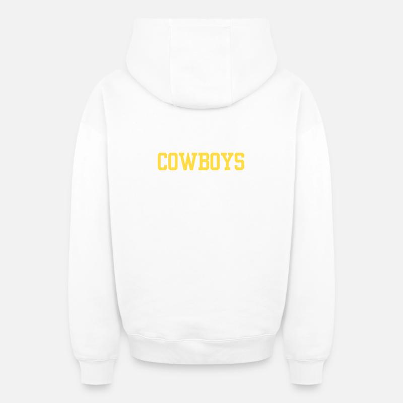 Cowboys - Sweat à capuche unisexe zippé oversize épais SPREAD - blanc