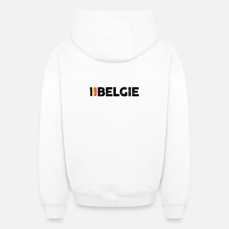 Veuillez télécharger le design - Sweat à capuche unisexe zippé oversize épais SPREAD - blanc