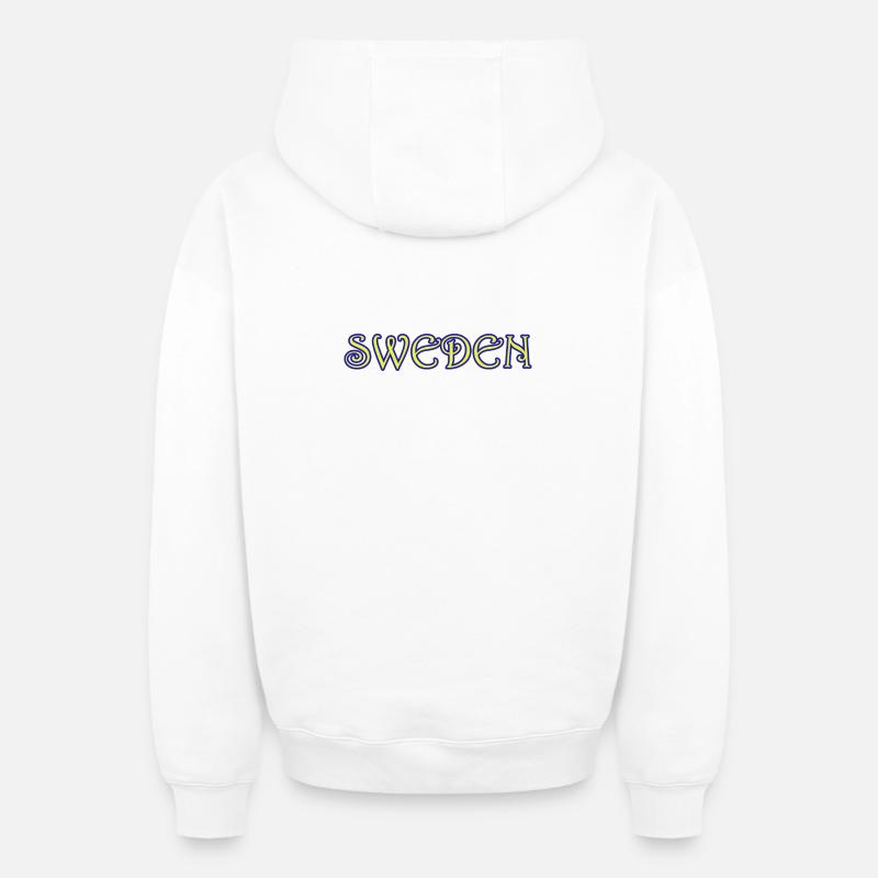 Suède - Sweat à capuche unisexe zippé oversize épais SPREAD - blanc