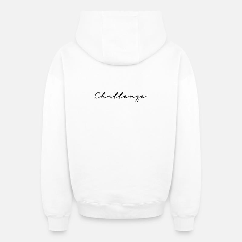 Challenge v1 - Sweat à capuche unisexe zippé oversize épais SPREAD - blanc