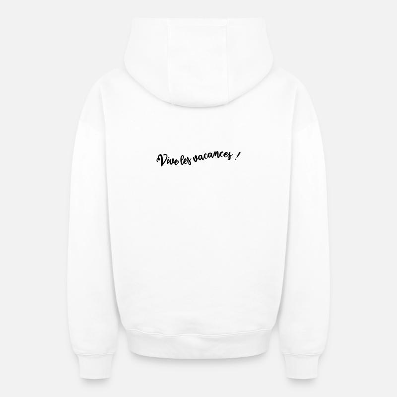 MAÎTRESSE. MAITRE. MERCI. MERCI MAÎTRESSE - Sweat à capuche unisexe zippé oversize épais SPREAD - blanc
