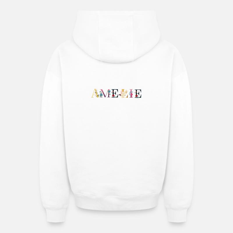 Amélie - Sweat à capuche unisexe zippé oversize épais SPREAD - blanc