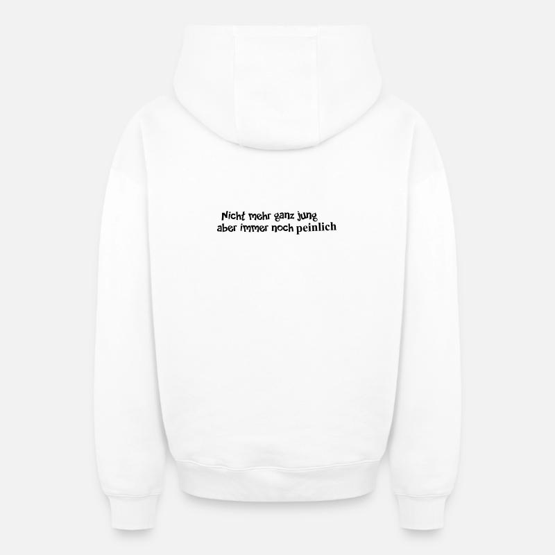 still embarrassing - Oversized Heavyweight Unisex Zip Hoodie - white