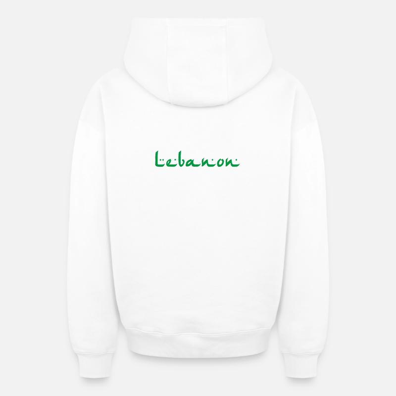 Liban - Sweat à capuche unisexe zippé oversize épais SPREAD - blanc