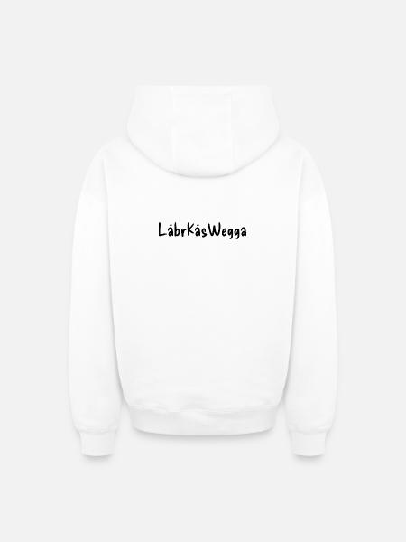 Lebrkäswegga - Oversized Heavyweight Unisex Zip Hoodie - Weiß