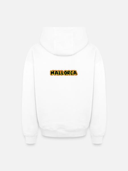 Majorca - Oversized Heavyweight Unisex Zip Hoodie - white