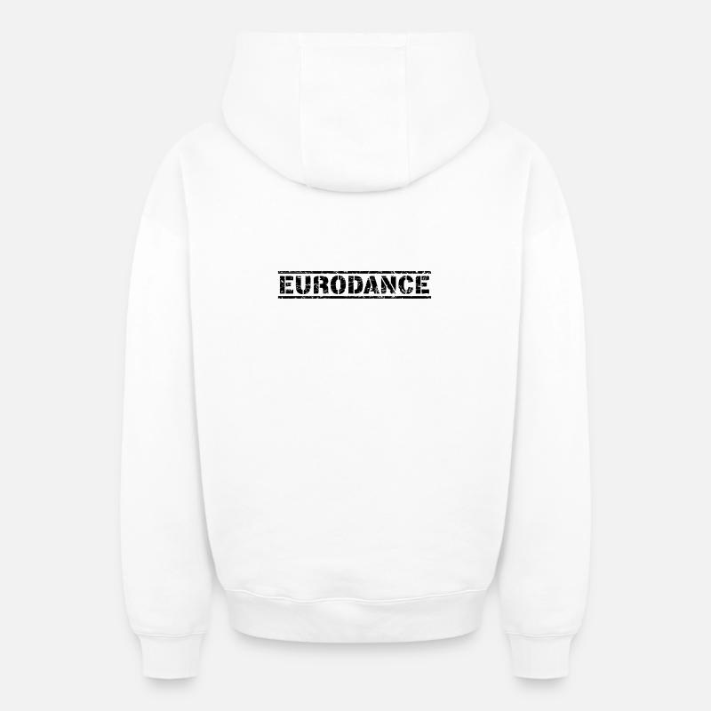 Eurodance - Sweat à capuche unisexe zippé oversize épais SPREAD - blanc