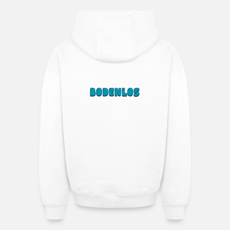 sans fond - Sweat à capuche unisexe zippé oversize épais SPREAD - blanc