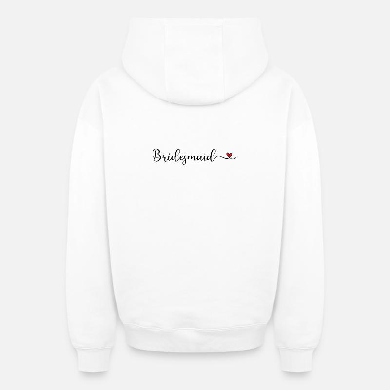 Demoiselle d’honneur - Sweat à capuche unisexe zippé oversize épais SPREAD - blanc